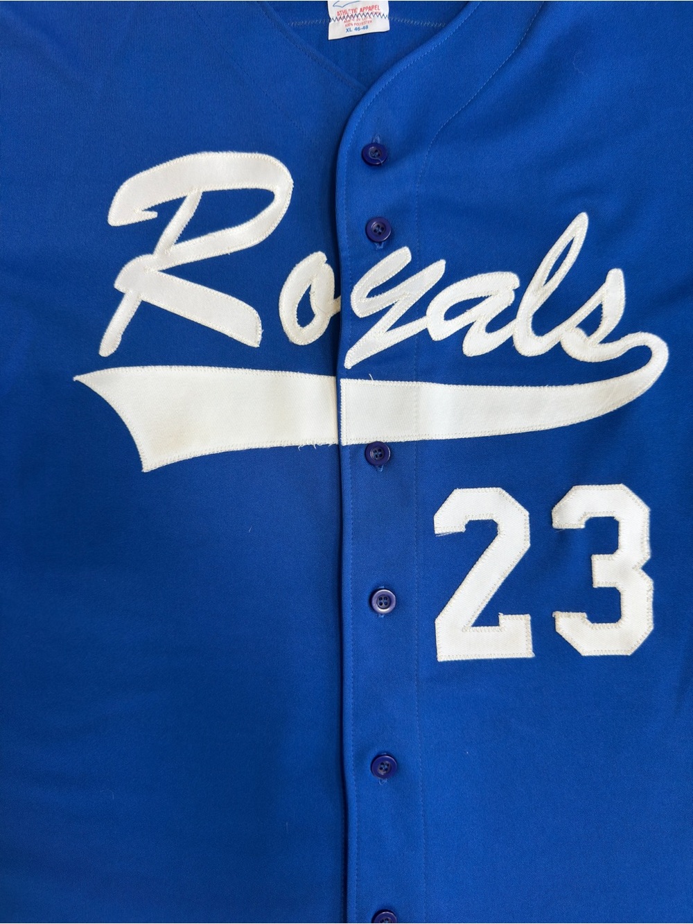 Vintage Kansas City Royals Custom Jersey USS Abraham Lincoln Patch Barnes #23 - Picture 4 of 12